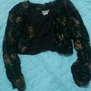 Crop top style cotton jacket